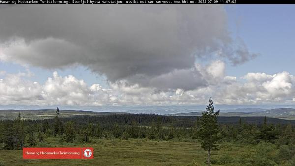 Bilde fra Stenfjellhytta -> sør-sørvest