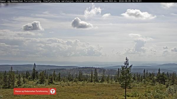 Bilde fra Stenfjellhytta -> sør-sørvest