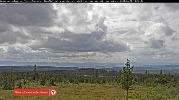 Bilde fra Stenfjellhytta -> sør-sørvest