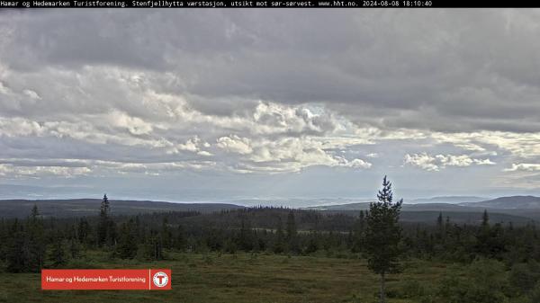 Bilde fra Stenfjellhytta -> sør-sørvest