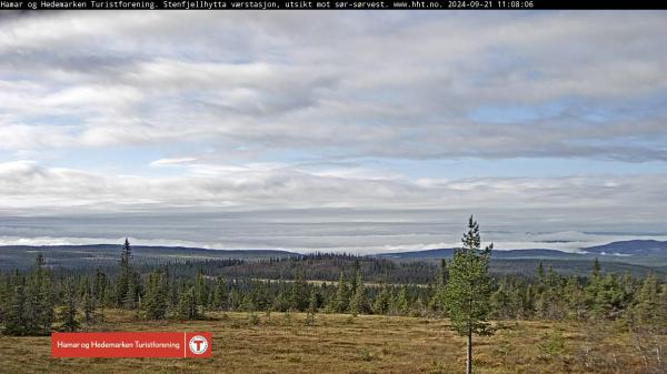 Bilde fra Stenfjellhytta -> sør-sørvest