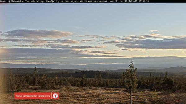 Bilde fra Stenfjellhytta -> sør-sørvest